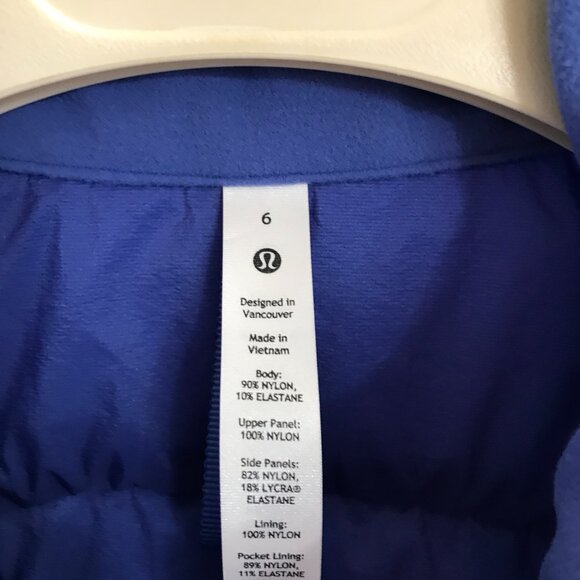 Lululemon Periwinkle Goose down vest size 6,nwot - Picture 3 of 3